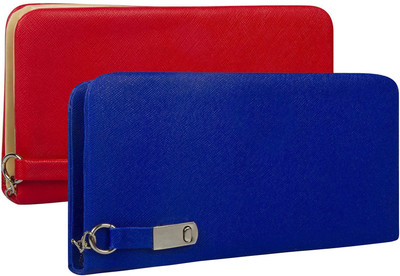 

Mammon Casual Blue, Red Clutch