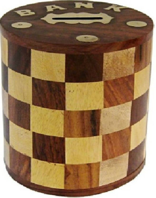 

CraftOnline antique style roud coin bank Coin Bank(Brown)