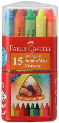 

Faber-Castell Triangular wax crayons(Multicolor)