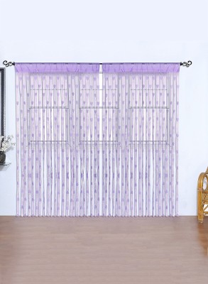 Furnishingkart 200 cm (7 ft) Polyester Door Curtain (Pack Of 2)(Abstract, Purple)