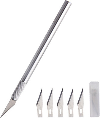 

EXCELIMPEX DPK5 Detail Pen Knife With 5 Interchangeable Sharp Blades Wire Cutter