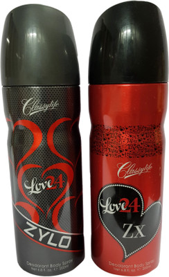 

Love 24 Mixed Body Spray - For Men(200 ml, Pack of 2)