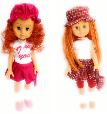 

DINAARKAN COMBO OF RED AND PINK LOVE YOU DOLL(Multicolor)