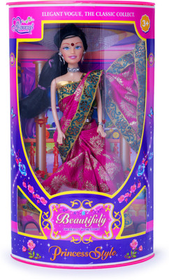 

Planet of Toys Beautifuly Saree(Pink)