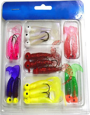 

Futaba Hard Bait Silicone Fishing Lure(Pack of 15, Size 7)
