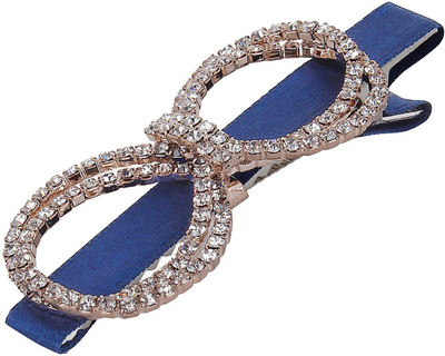 

Fayon Funky Fashion White Multi Rhinestone Blue Hair Clip(Blue)