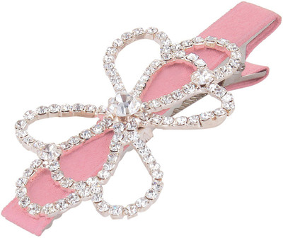 Fayon Fabulous Fashion Clipk Clip Crystal Butterfly Hair Clip(Pink)