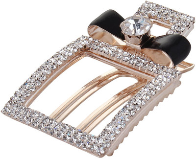 

Fayon Fabulous Fashion Black Vintage Bow Tiny Rhinestone Hair Clip(Black)