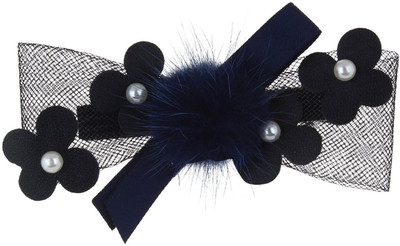 

Fayon Designer Modern Blue Beanie With Pearl Gorgeous Hair Clip(Blue)