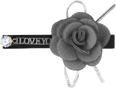 

Fayon Daily Casual Work Grey Rose Black Hair Clip(Grey)
