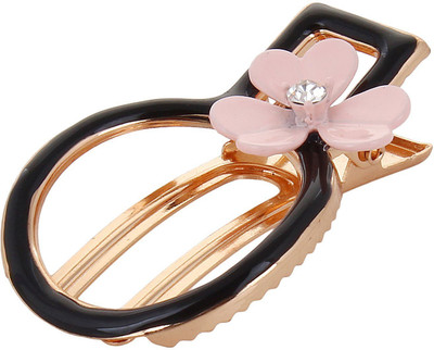 

Fayon Daily Casual Work White Rhinestone Black Hair Clip(Black)