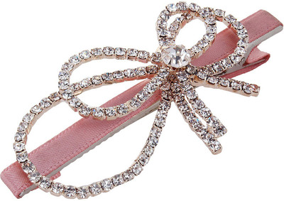 

Fayon Contemporary Statement Peach Double Bow Pretty Hair Clip(Pink)