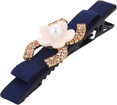 

Fayon Daily Casual Work Blue Clip With Tiny Pearl Flower Hair Clip(Blue)