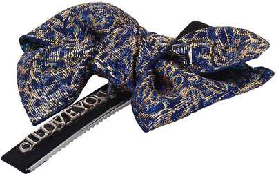 

Fayon Designer Modern Blue Shining Bow Bobby Hair Clip(Blue)