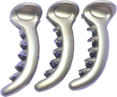 

M K Designs Golden Hair Clutcher - Set of 3 Hair Clip, Hair Claw(Gold)
