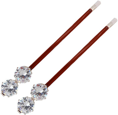 

Fayon Fashion Statement White Rhinestone Red Hair Clip(Red)