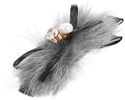 

Fayon Trendy Fashion Grey Beanie Black Funky Hair Clip(Grey)