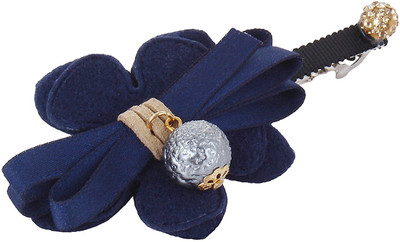 

Fayon Fashion Statement Blue Flower Black Hair Clip(Blue)