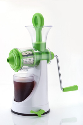 

ZooY Advance Unbreakable Fruit & Vegetable Plastic, Stainless Steel Hand Juicer(Green, White Pack of 1)