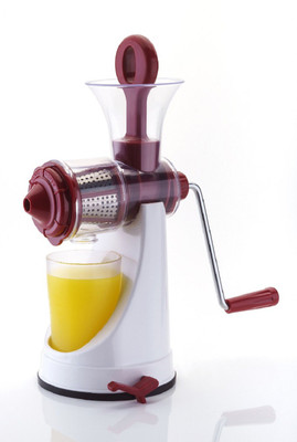 

ZooY Advance Unbreakable Fruit & Vegetable Plastic, Stainless Steel Hand Juicer(Red, White Pack of 1)