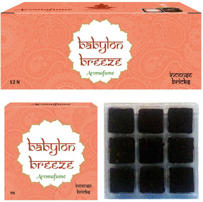 Aromafume Babylon Breeze Incense Bricks Celebration Pack ( 12 Units Of 9 Pcs Each) Fresh Agarbattis(108 Units)