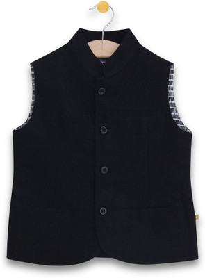 

Aomi Half Sleeve Woven Baby Boy's Jacket, Black