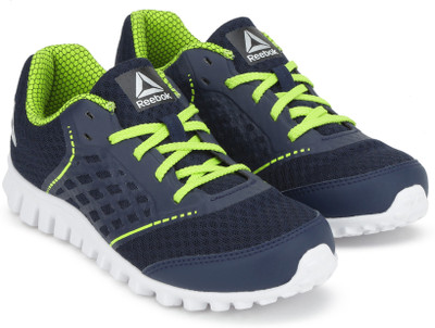 

REEBOK Boys Lace Running Shoes(Blue, Navy/solar yellow/silver