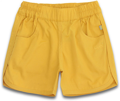 

Aomi Short For Girls Casual Solid Cotton(Yellow, Pack of 1