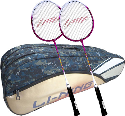 

Li-Ning ABDK122 Smash XP 708 Combo (ABDK122 Badminton Kitbag + 708 Badminton Racquet, set of 2) - Camouflage Blue Bag Badminton Kit