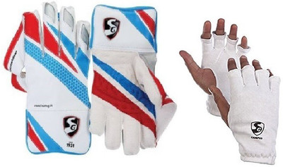 

SG Combo of two, one pair of 'Tournament' Wicket Keeping Gloves and one pair of 'Campus' Inner Gloves (Men's) (Color On Availability)- Cricket Kit