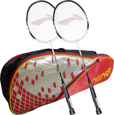 

Li-Ning ABDJ222 Smash XP 808 Combo (ABDJ222 Badminton Kitbag + 808 Badminton Racquet, set of 2) - Red Bag Badminton Kit