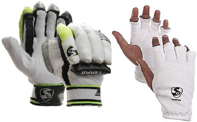 

SG Combo of two, one pair of 'Campus' (Traditional) Batting Gloves and one pair of 'Campus' Inner Gloves (Youth) (Color On Availability) Cricket Kit