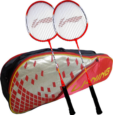 

Li-Ning ABDJ222 Smash XP 809 Combo (ABDJ222 Badminton Kitbag + 809 Badminton Racquet, set of 2) - Red Bag Badminton Kit