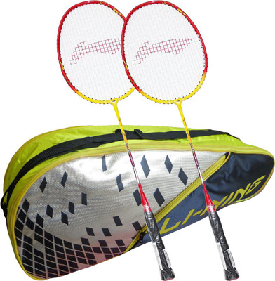 

Li-Ning ABDJ222 Smash XP 807 Combo (ABDJ222 Badminton Kitbag + 807 Badminton Racquet, set of 2) - Yellow Bag Badminton Kit