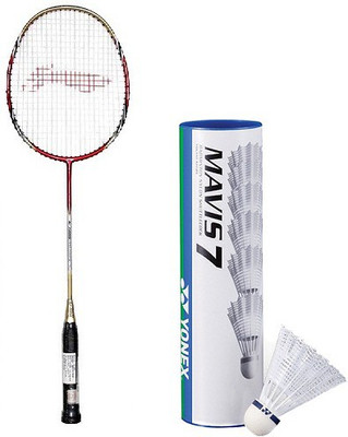 

Li-Ning Combo Of Two- 'One 'G-Force Pro 2200i' Badminton racket and One Box 'Mavis 7' shuttle Cock (Pack Of 6)- Badminton Kit