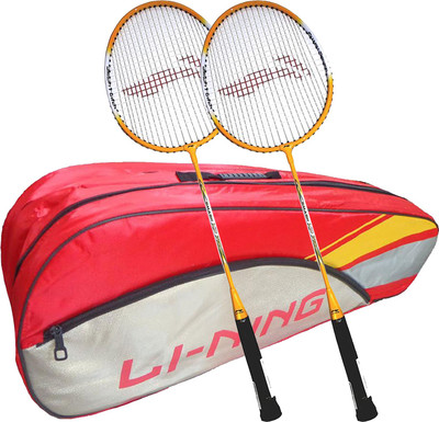 

Li-Ning ABDK122 Smash XP 710 Combo (ABDK122 Badminton Kitbag + 710 Badminton Racquet, set of 2) - Red Bag Badminton Kit