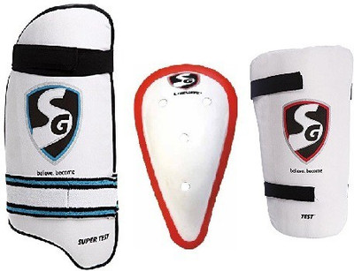 

SG Combo of Three, One 'Super Test' Thigh Guard, One 'Test' Elbow Guard and One 'Litevate' Abdominal Guard- Cricket Kit