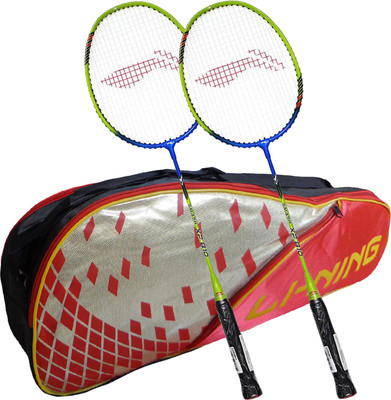 

Li-Ning ABDJ222 Smash XP 810 Combo (ABDJ222 Badminton Kitbag + 810 Badminton Racquet, set of 2) - Red Bag Badminton Kit