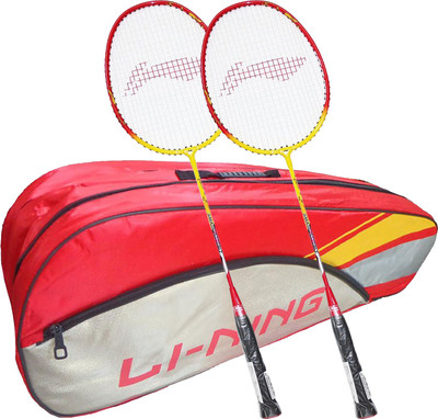 

Li-Ning ABDK122 Smash XP 807 Combo (ABDK122 Badminton Kitbag + 807 Badminton Racquet, set of 2) - Red Bag Badminton Kit
