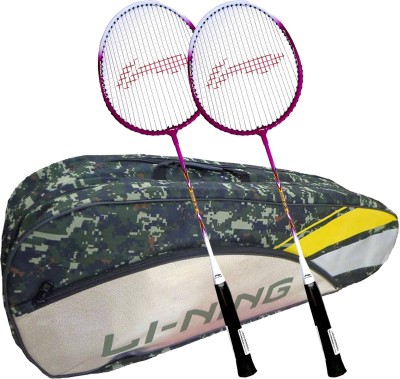 

Li-Ning ABDK122 Smash XP 708 Combo (ABDK122 Badminton Kitbag + 708 Badminton Racquet, set of 2) - Camouflage Green Bag Badminton Kit