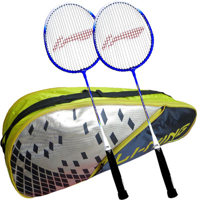 

Li-Ning ABDJ222 Smash XP 707 Combo (ABDJ222 Badminton Kitbag + 707 Badminton Racquet, set of 2) - Yellow Bag Badminton Kit