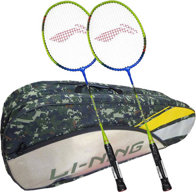 

Li-Ning ABDK122 Smash XP 810 Combo (ABDK122 Badminton Kitbag + 810 Badminton Racquet, set of 2) - Camouflage Green Bag Badminton Kit