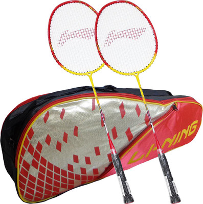 

Li-Ning ABDJ222 Smash XP 807 Combo (ABDJ222 Badminton Kitbag + 807 Badminton Racquet, set of 2) - Red Bag Badminton Kit