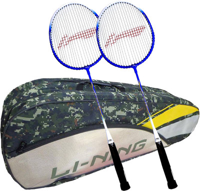 

Li-Ning ABDK122 Smash XP 707 Combo (ABDK122 Badminton Kitbag + 707 Badminton Racquet, set of 2) - Camouflage Green Bag Badminton Kit