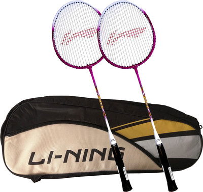 

Li-Ning ABDK122 Smash XP 708 Combo (ABDK122 Badminton Kitbag + 708 Badminton Racquet, set of 2) - Black Bag Badminton Kit