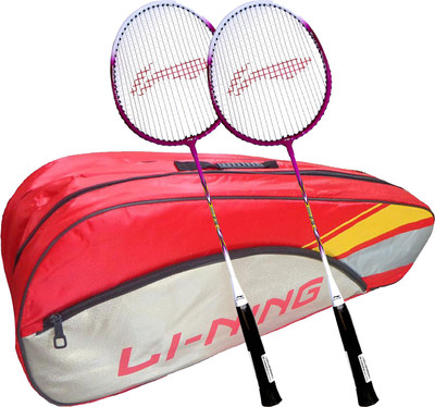 

Li-Ning ABDK122 Smash XP 708 Combo (ABDK122 Badminton Kitbag + 708 Badminton Racquet, set of 2) - Red Bag Badminton Kit
