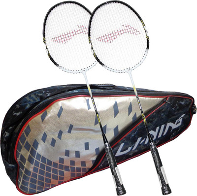 

Li-Ning ABDJ222 Smash XP 808 Combo (ABDJ222 Badminton Kitbag + 808 Badminton Racquet, set of 2) - Grey Bag Badminton Kit