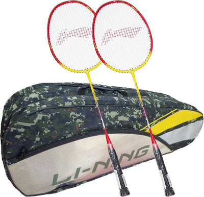 

Li-Ning ABDK122 Smash XP 807 Combo (ABDK122 Badminton Kitbag + 807 Badminton Racquet, set of 2) - Camouflage Green Bag Badminton Kit