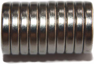 

PERFECT MAGNETS 12 mm x 2 mm Disc Multipurpose Office Magnets Pack of 10(Black)