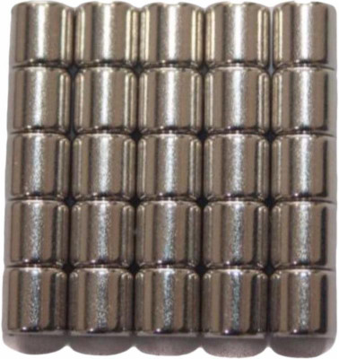 

PERFECT MAGNETS 5 mm x 5 mm Cylinder Multipurpose Office Magnets Pack of 25(Silver)